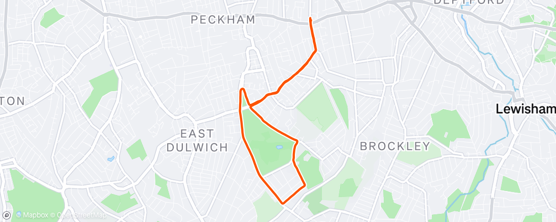 Map of the activity, Morning Run