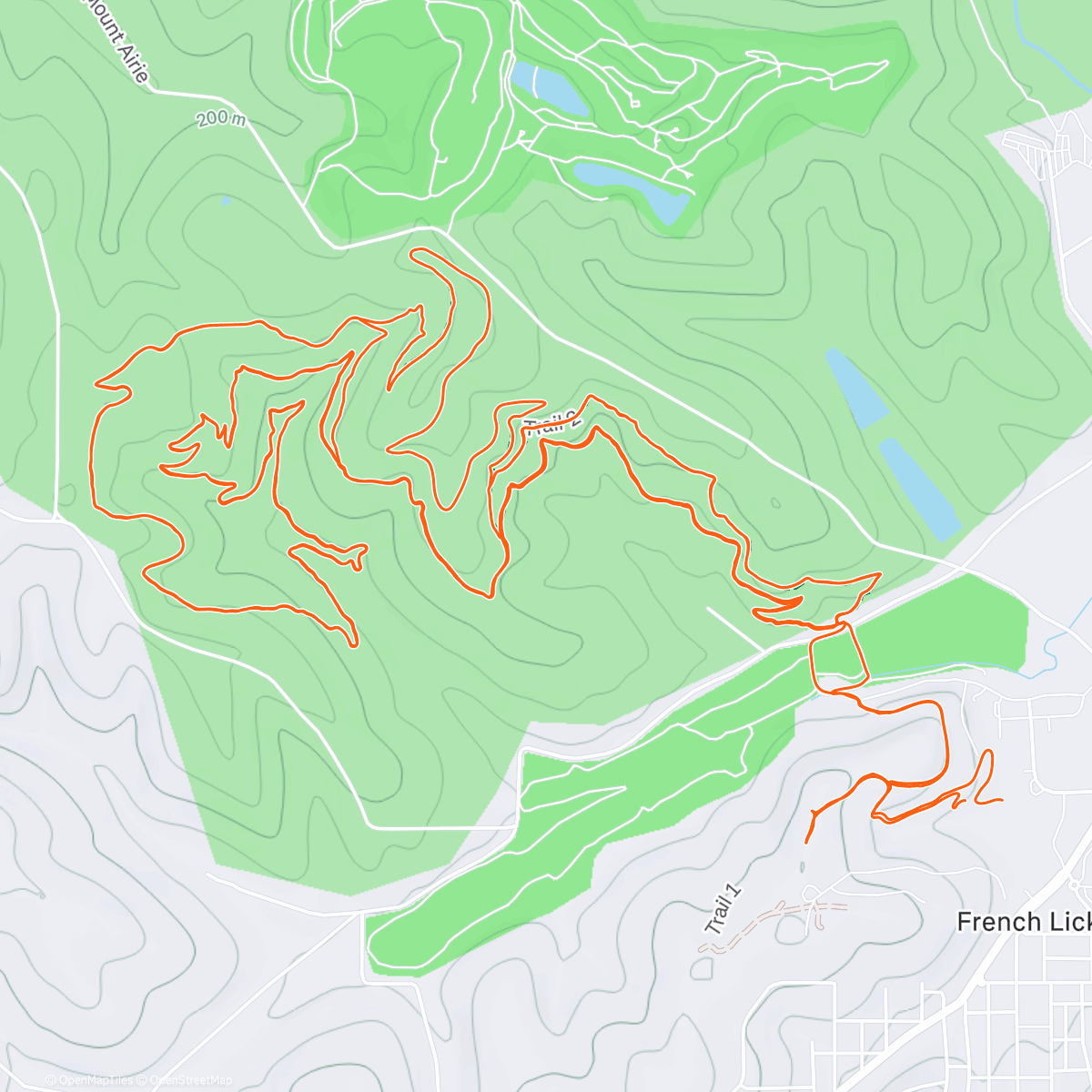Map of the activity, More Buffalo Trace at French Lick, IN