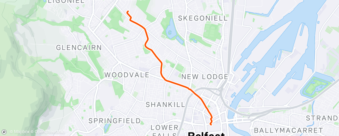 Map of the activity, Afternoon Ride