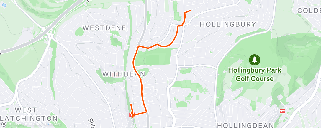 Map of the activity, Power walk to make the train 🥵 made it!