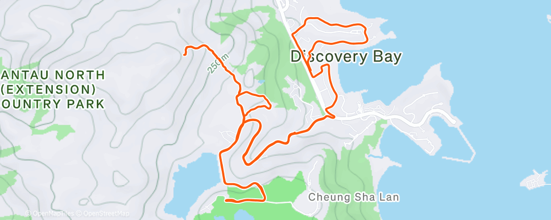 Map of the activity, Boxing the 🐯 | 4x10min hill rep