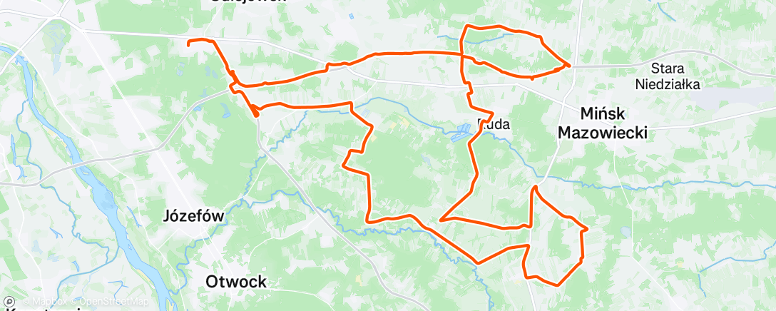 Map of the activity, Lunch Ride