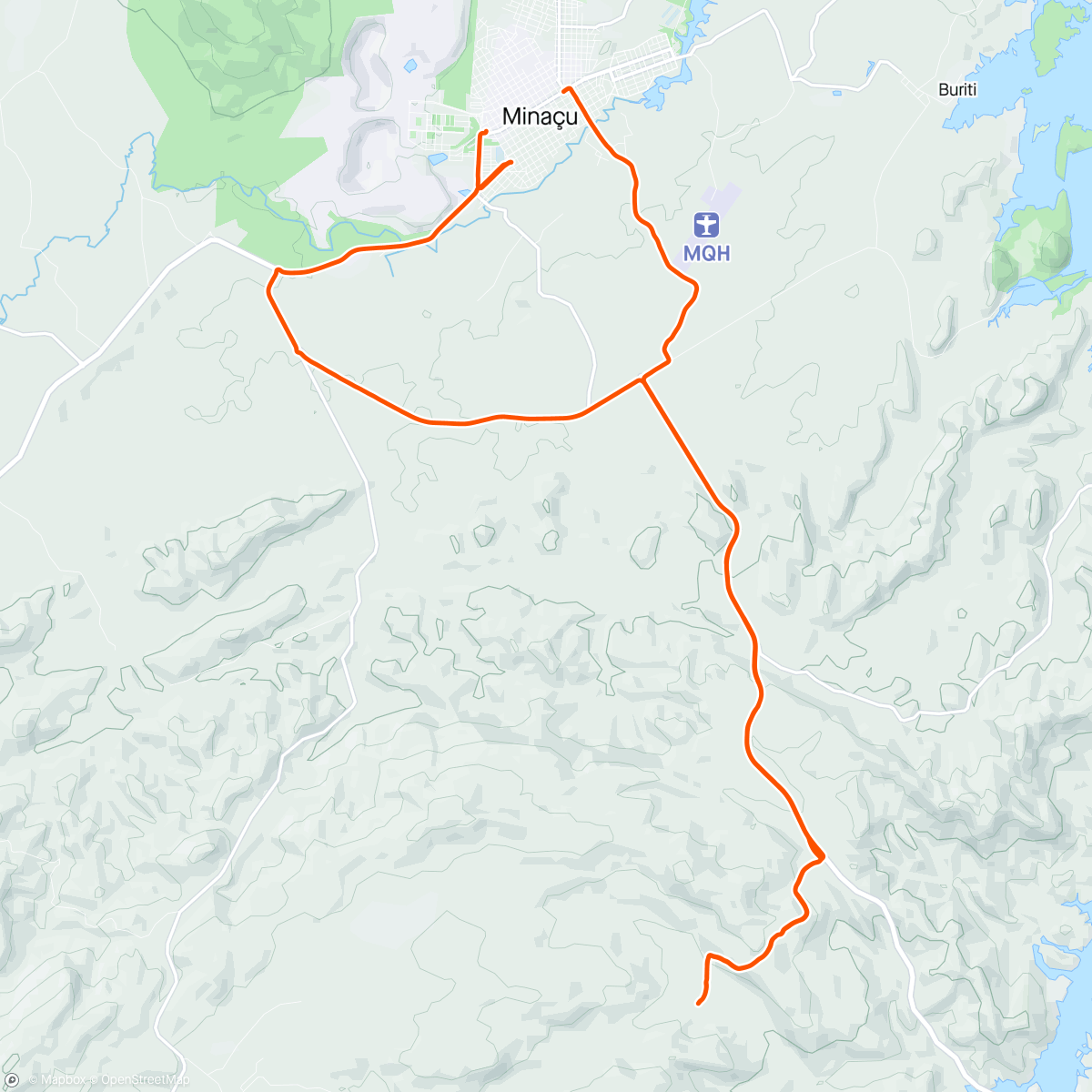 Map of the activity, Cachoeira do Jorge, mereceu bis.
