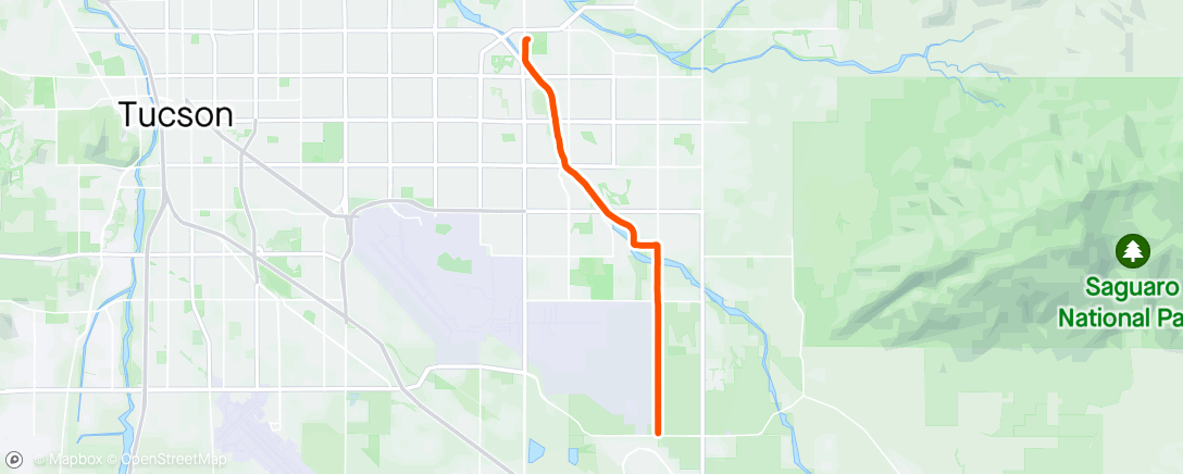 Map of the activity, Udall to Valencia and Back