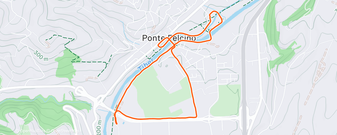 Map of the activity, Afternoon Walk