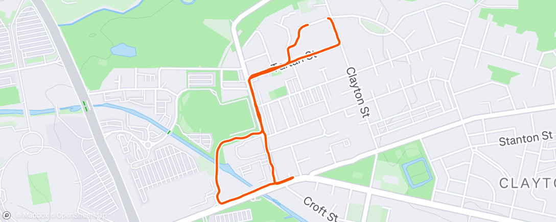 Map of the activity, Morning Walk