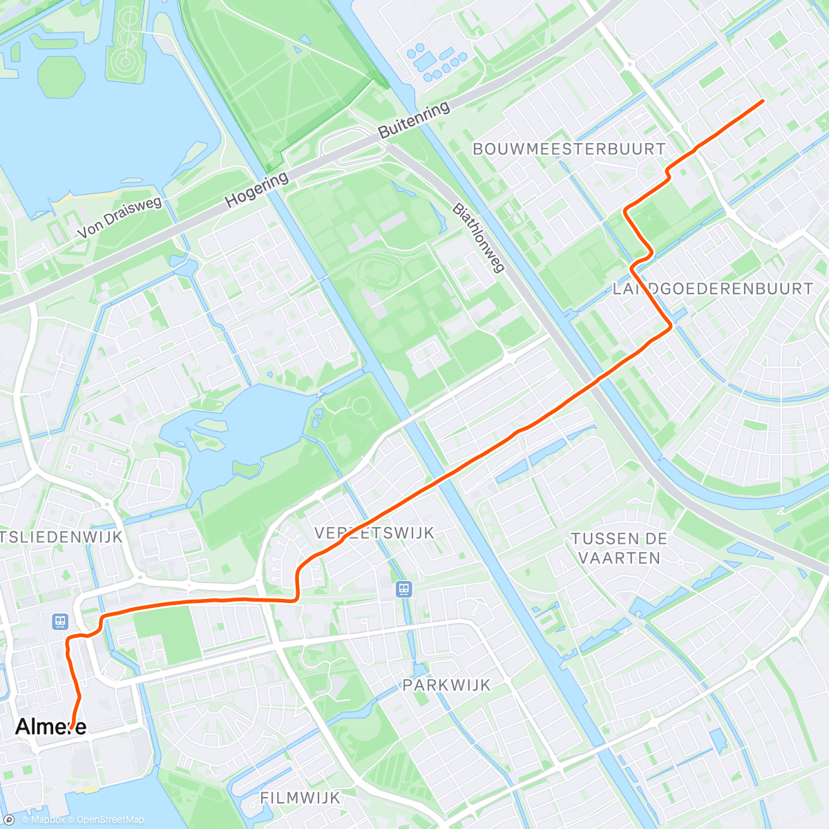 Map of the activity, Op weg naar de lunch.