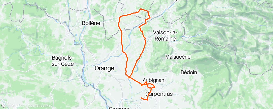 Karte der Aktivität „Rallye  de Sarrians avec l'échappée Montilienne. 👍👍👍”
