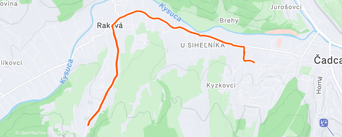 Map of the activity, Lunch Run