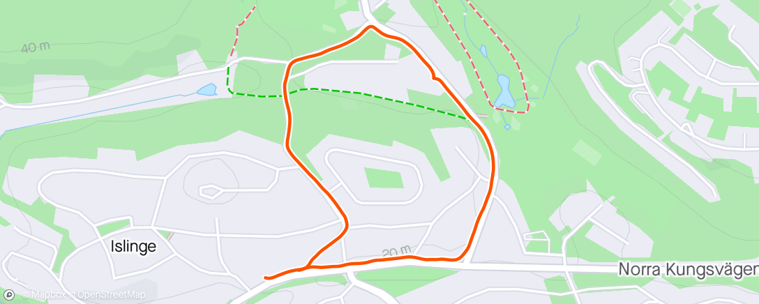 Map of the activity, Evening jog with Hugo on 🚴🏻‍♂️