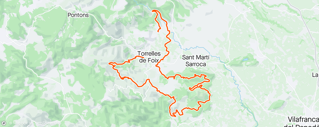 Map of the activity, Torrelles de Foix XCM