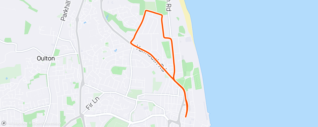 Carte de l'activité Evening Run