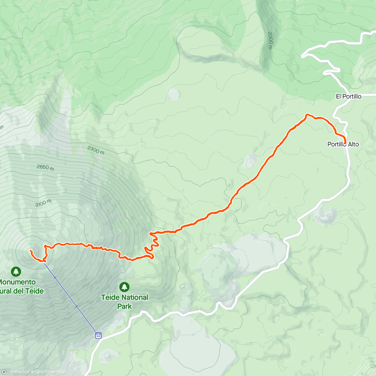 Map of the activity, Sunrise Teide Mission avec thib ✔️🌅