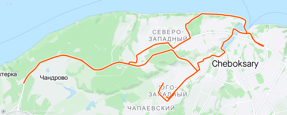 Mapa de la actividad, Горный велозаезд (утро)