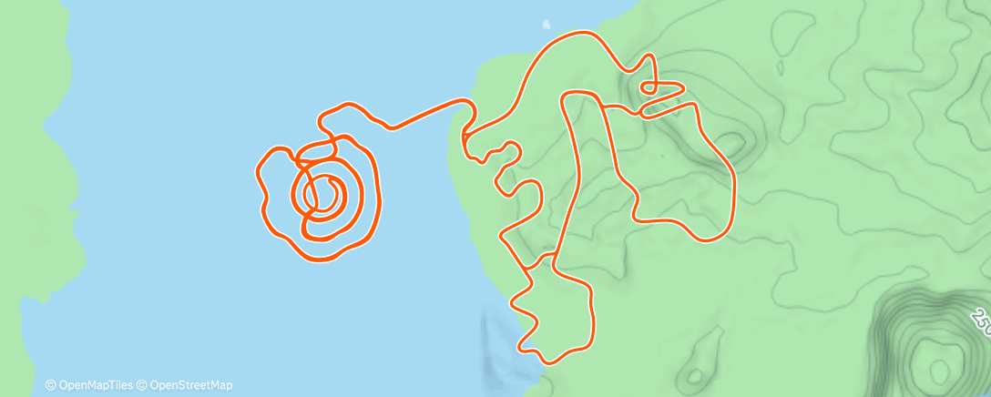 Map of the activity, Zwift - 2x(4x2min) Threshold Fun on Downtown Eruption in Watopia
