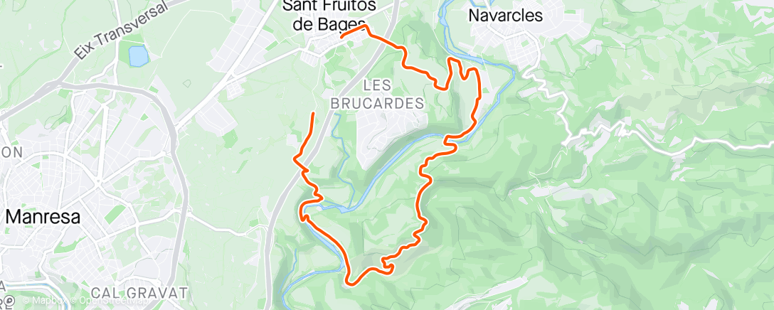 Map of the activity, Bicicleta eléctrica nocturna
