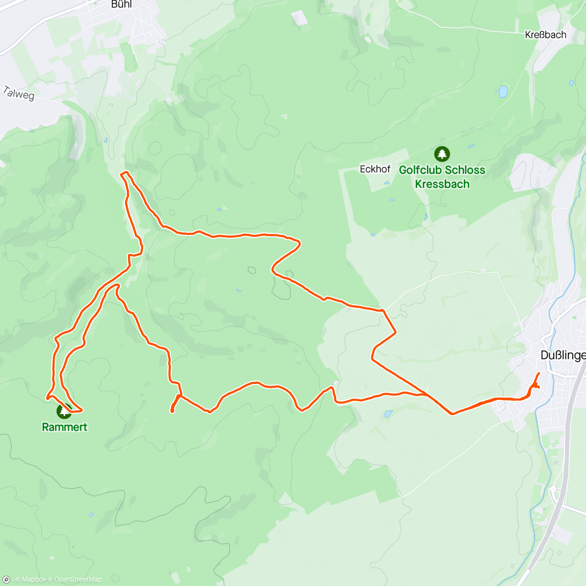 Map of the activity, Große Rammert-Runde (Traillauf-Wander-Kombi)