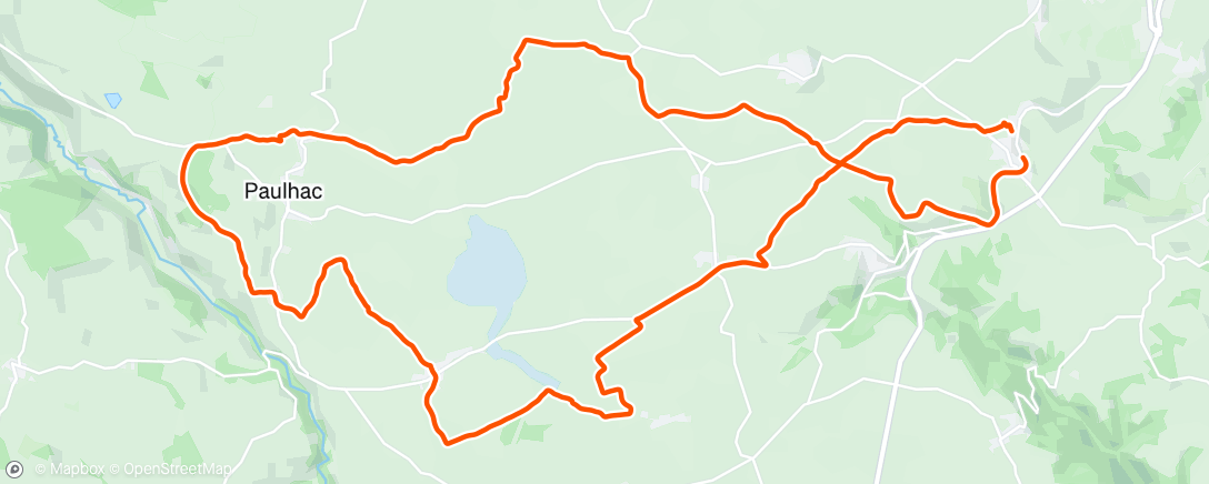 Map of the activity, Sortie VTT dans l'après-midi