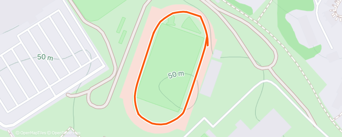 Map of the activity, Afternoon Run