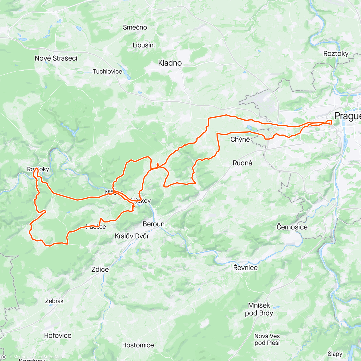 Mapa da atividade, Letapeczech Dlouhá Hilly