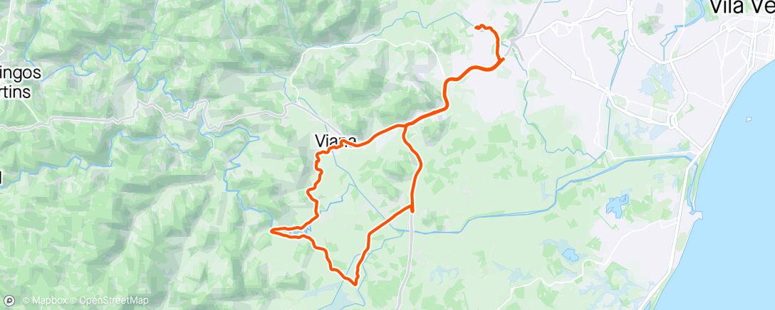 Map of the activity, pedal batidão de terça top.