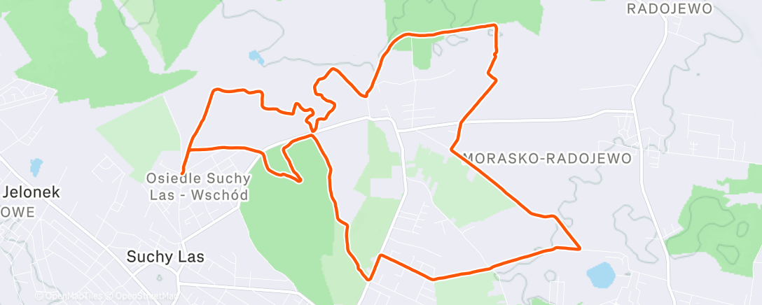 Map of the activity, Morning Trail Run