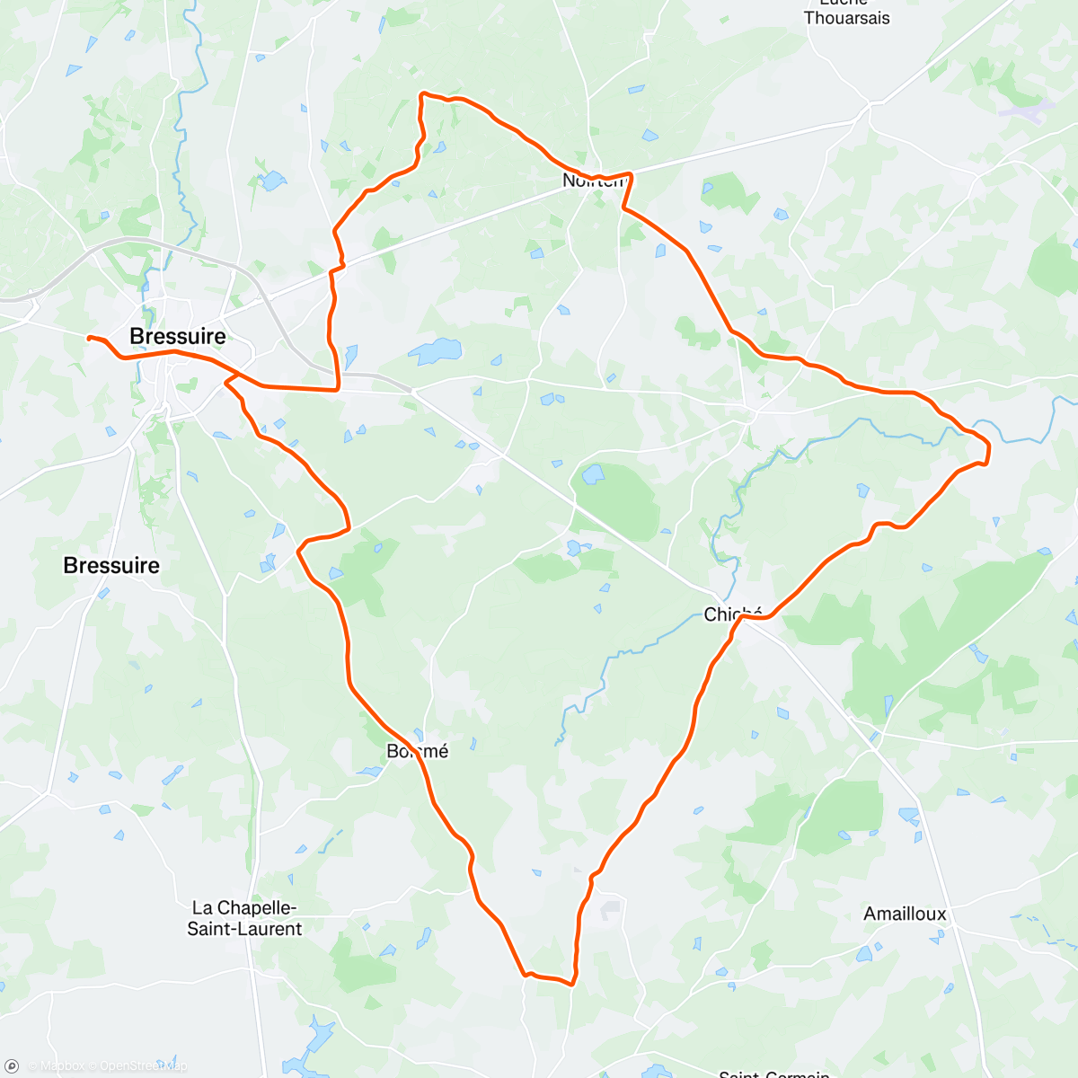 Map of the activity, Reco tour des deux Sevres 👌🏻