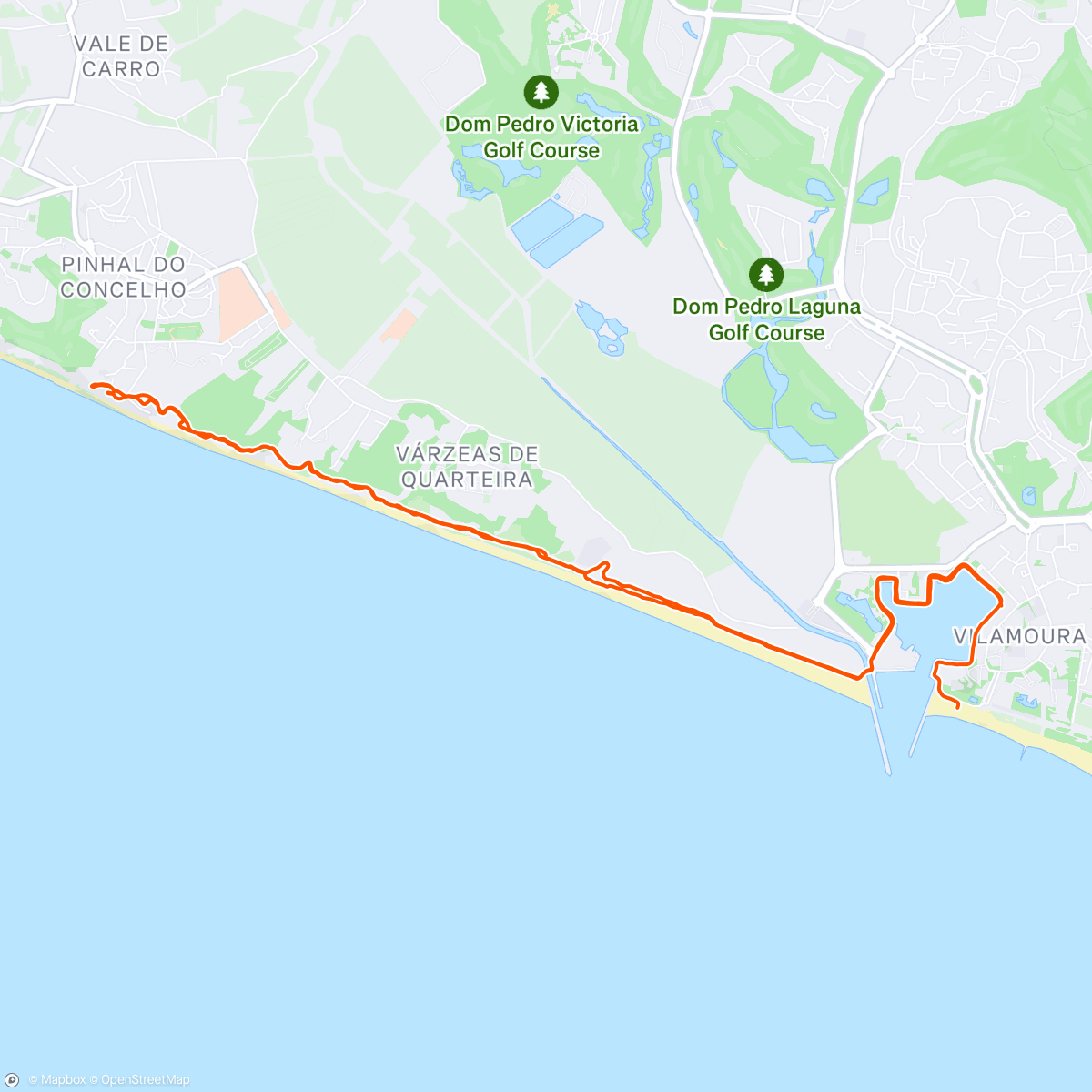 Map of the activity, building up running mileage