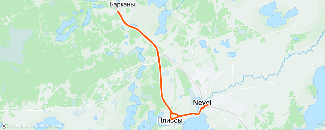 Map of the activity, Ночной заезд