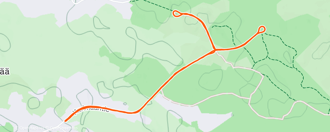 Map of the activity, Evening Walk