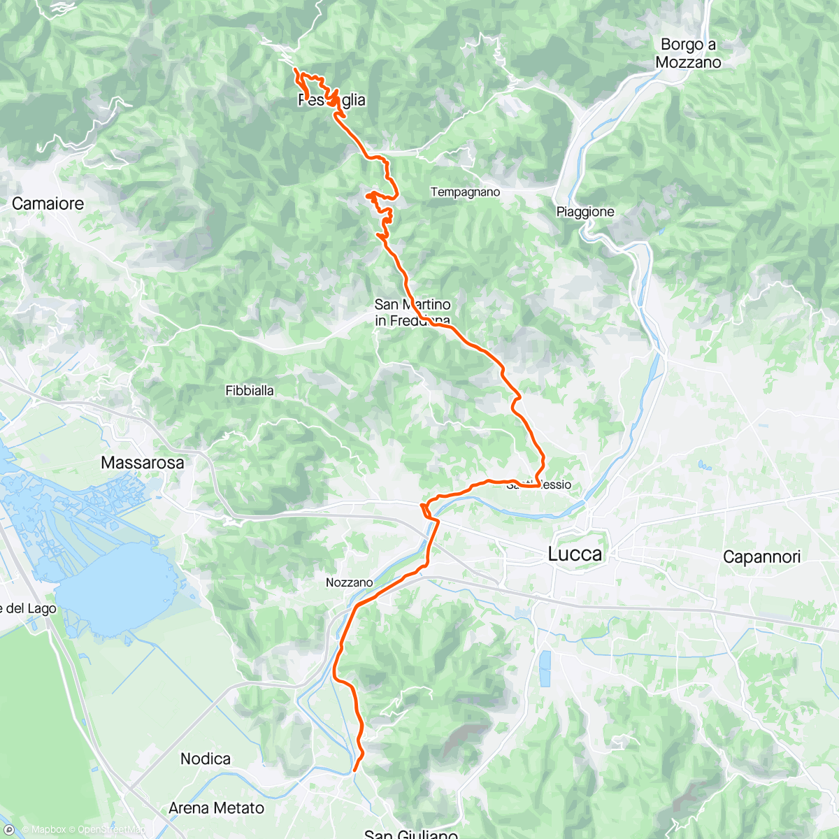 Карта физической активности (Fiano, Passo Sella e viceversa....)
