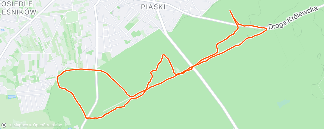 Map of the activity, Lunch Run