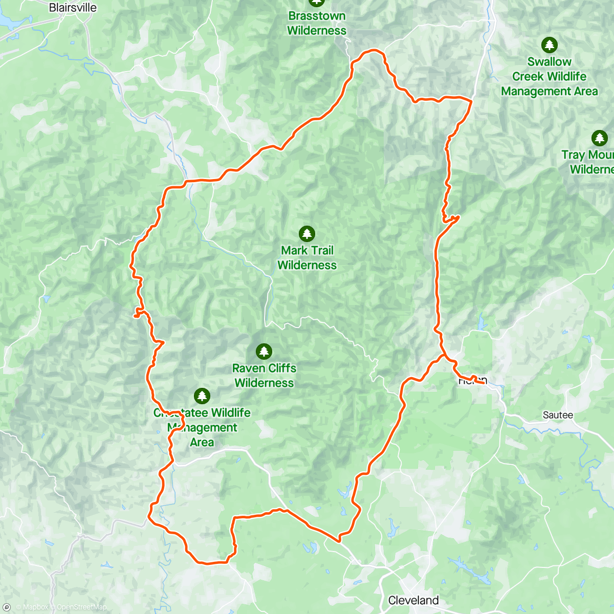 Map of the activity, Major Taylor Mountain Summit - Day 3 (Finale)