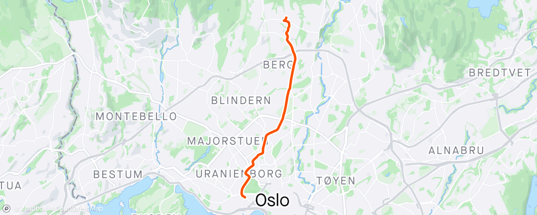 Map of the activity, Afternoon Ride