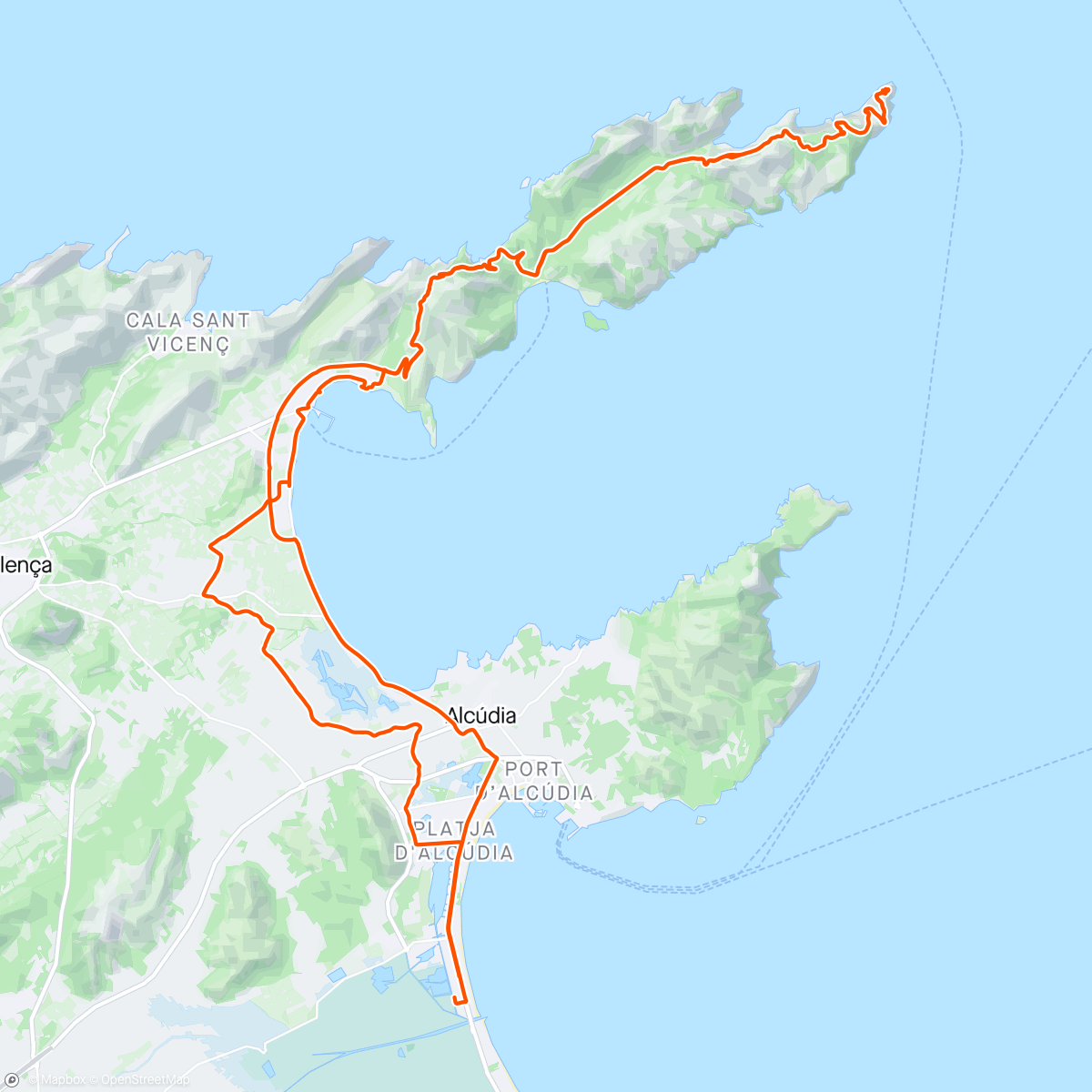 Map of the activity, Mallorca BaseCamp Cap Formentor