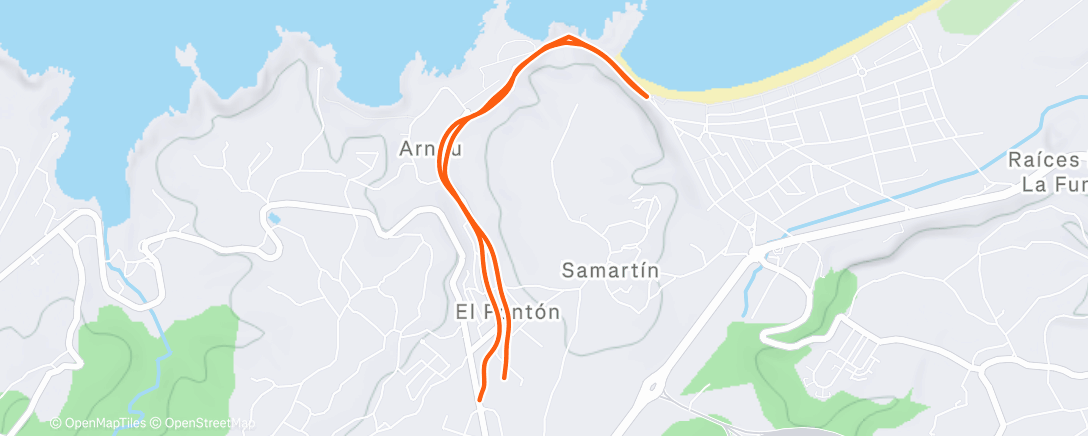 Карта физической активности (Afternoon Run)