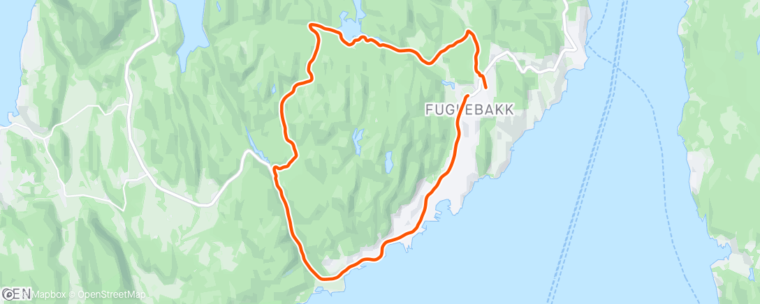 Карта физической активности (Evening Mountain Bike Ride)