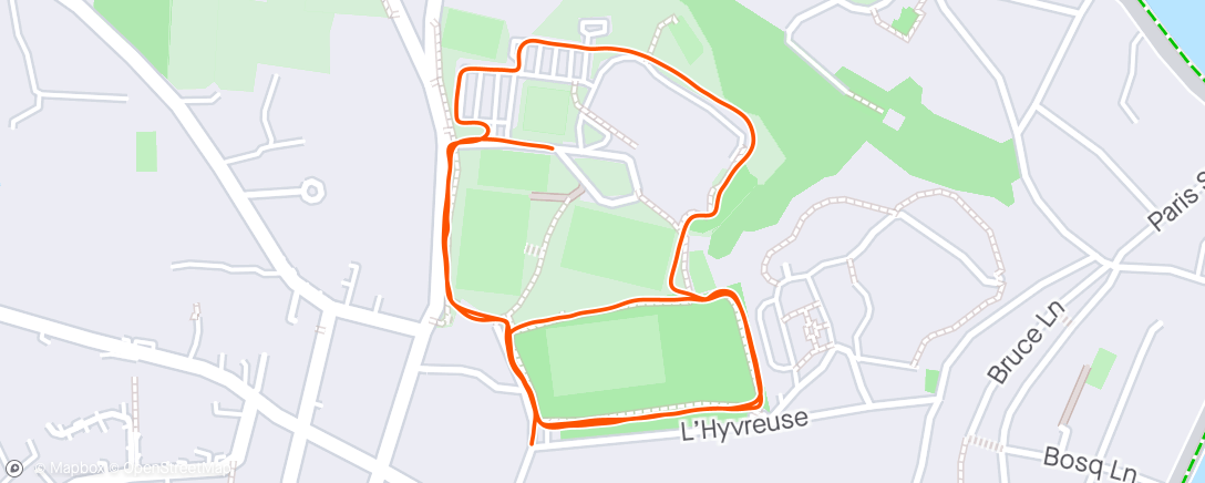 Map of the activity, Saturday Morning Run
