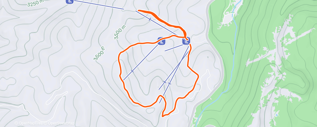 Map of the activity, Morning Backcountry Ski