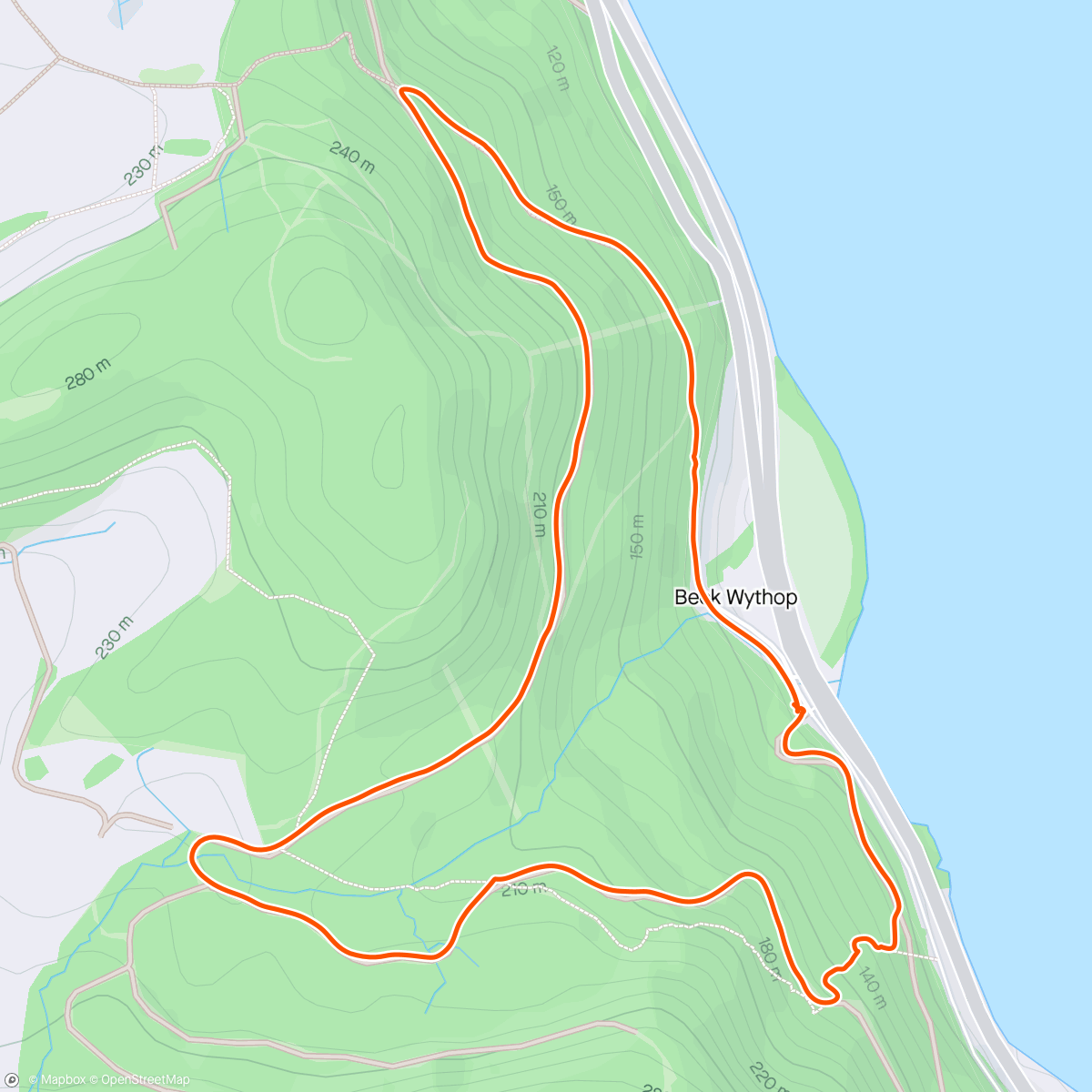 Map of the activity, Beck Wythop