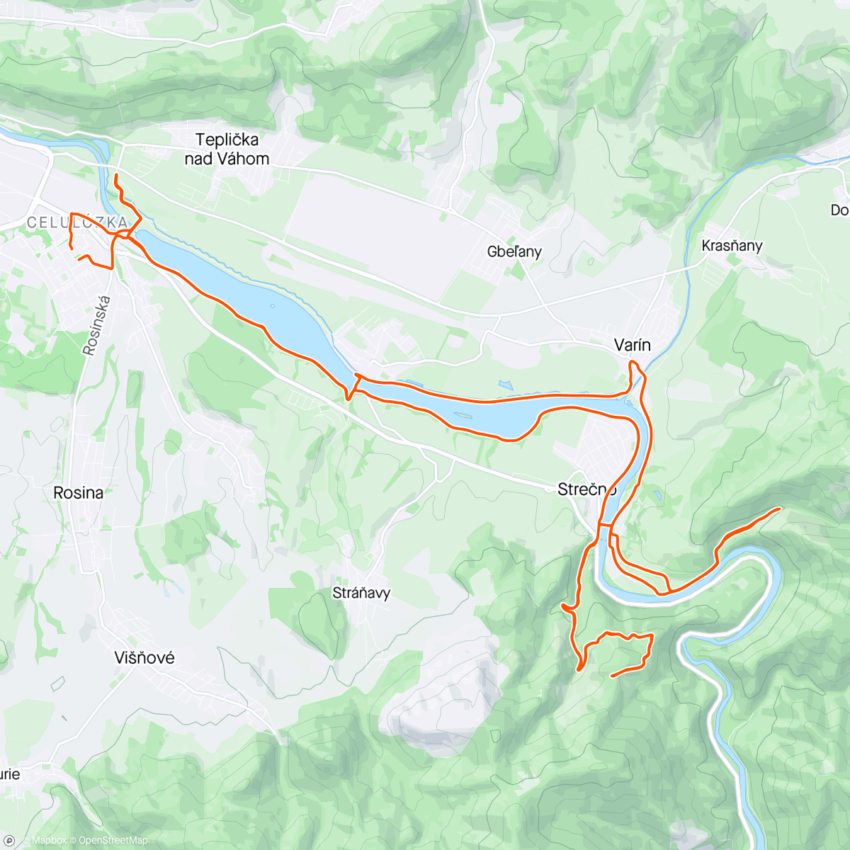 Map of the activity, Rakytie