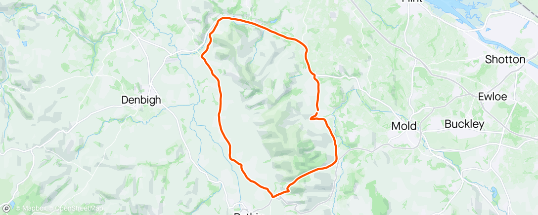 Map of the activity, Gentle afternoon gravel bike ride - including annual ascent of the mighty Penbarras