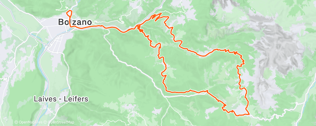 Map of the activity, Nigerpass : Latemar, Rotwand & Carezza