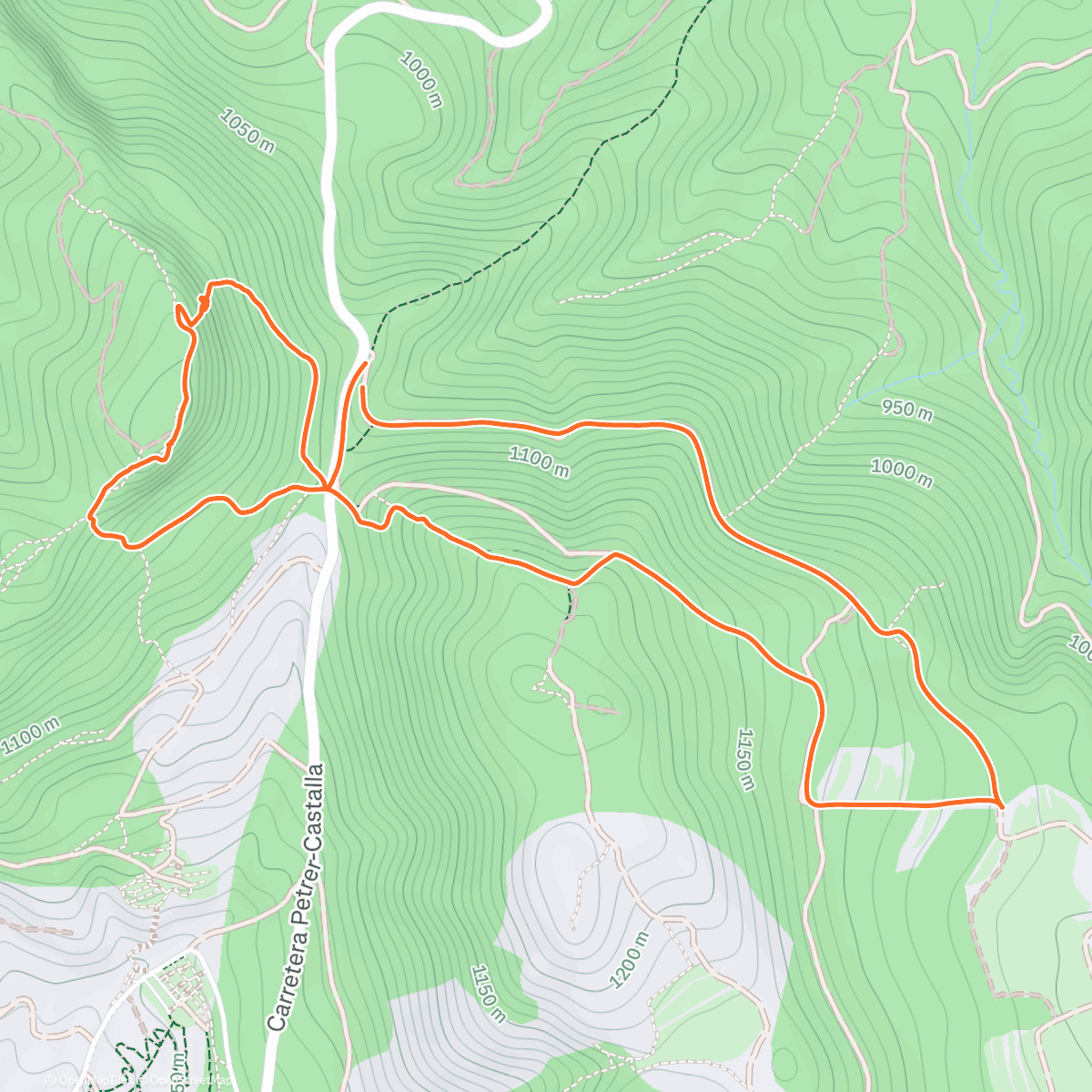 Map of the activity, Despeñador ∆ 
2/20 Cims