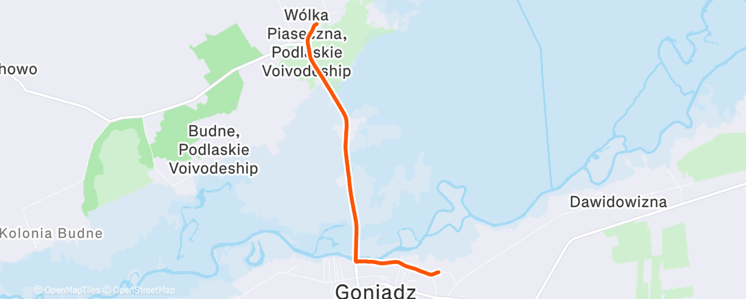 Map of the activity, Night Walk