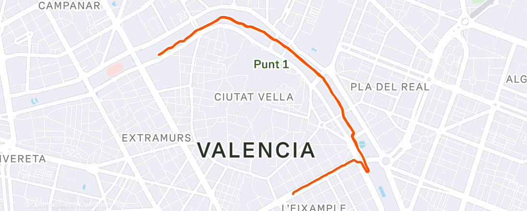 Map of the activity, 30’ progresivos