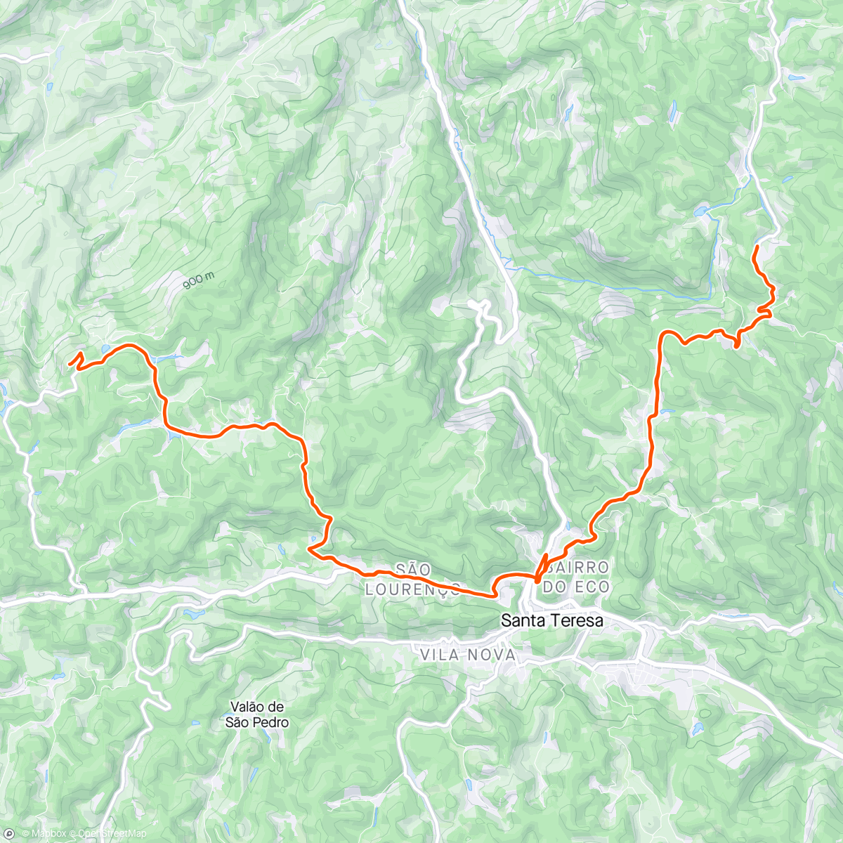 Map of the activity, Caravágio