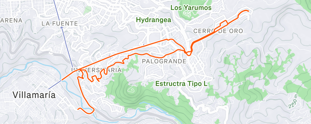 Map of the activity, Commute vacaciones