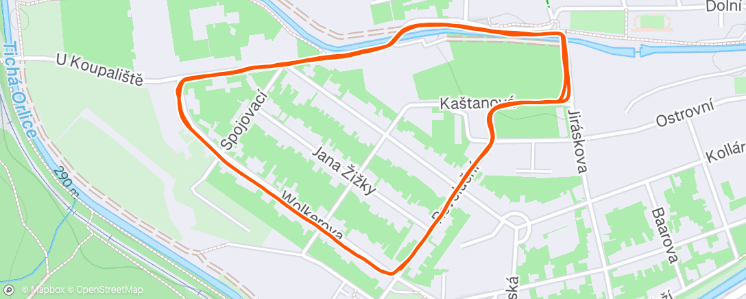 Map of the activity, Morning Run