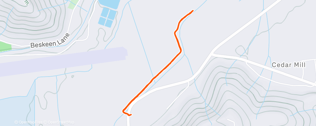 Map of the activity, Afternoon Walk